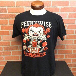 Pop! Tees IT Pennywise t shirt You'll float too graphic Horror movie tee scary c